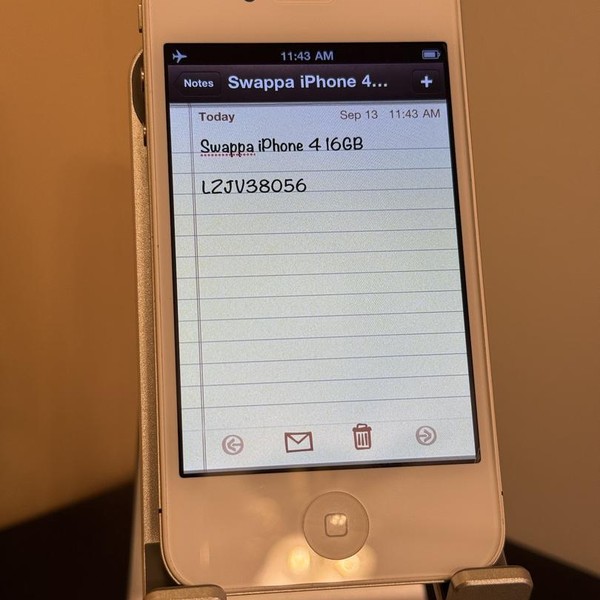 Apple iPhone 4 - Unlocked, 16 GB, White, A1332, GSM