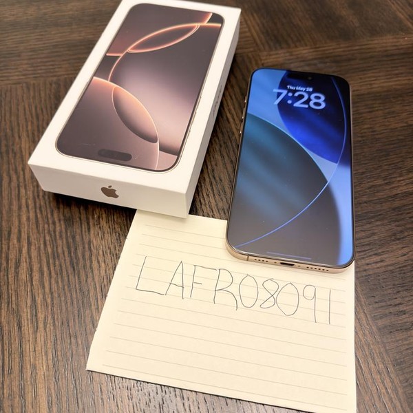 Apple iPhone 16 Pro Max - Unlocked, 1 TB, Desert, A3084