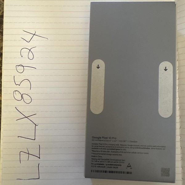 Google Pixel 10 Pro - Unlocked, 512 GB, Obsidian, G4QUR