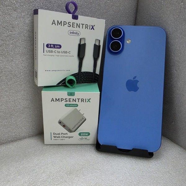 Apple iPhone 16 Plus - Unlocked, 128 GB, Ultramarine, A3082