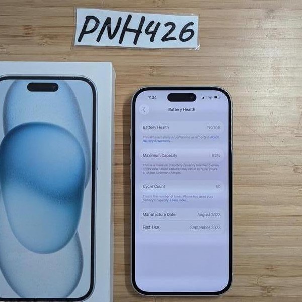 Apple iPhone 15 - Unlocked, 128 GB, Blue, A2846
