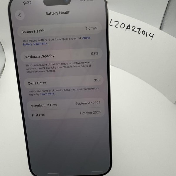 Apple iPhone 16 Pro Max - Unlocked, 256 GB, Natural, A3084