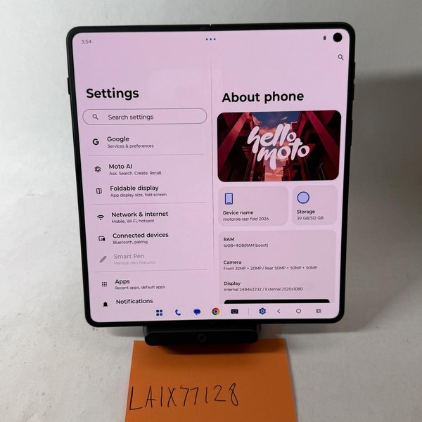 Motorola Razr Fold - Unlocked, 512 GB, PANTONE Blackened Blue