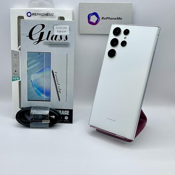 Samsung Galaxy S22 Ultra - Unlocked, 128 GB, White, 8 GB, SM-S908U1