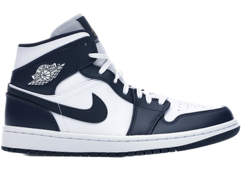 Jordan 1 Mid White Metallic Gold Obsidian for sale