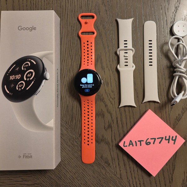Google Pixel Watch 3 - Wi-Fi, Silver, 45mm, Wi-Fi
