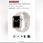 Good Apple Watch Series 7 41mm - Starlight, A2473 - GPS, Aluminum