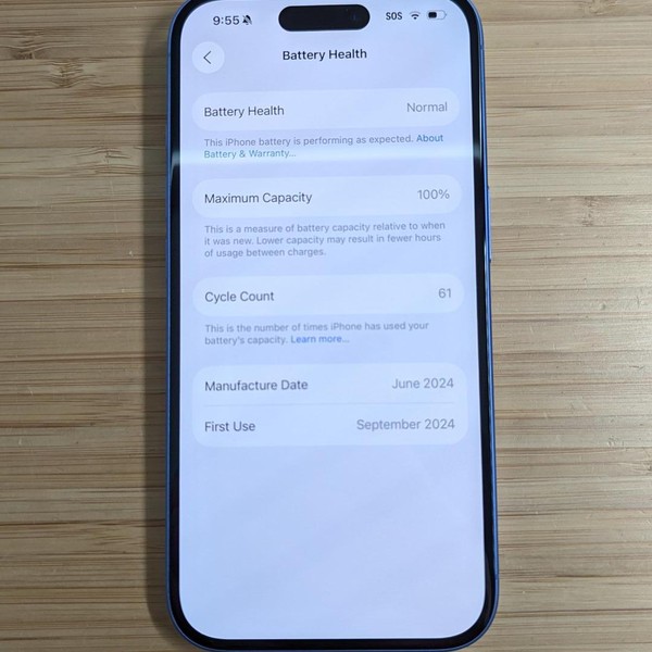 Apple iPhone 16 - AT&T, Ultramarine, 128 GB, A3081