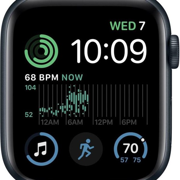 Apple Watch SE (2nd Gen) 44mm - Unlocked, Midnight, A2727 - Cellular, Aluminum