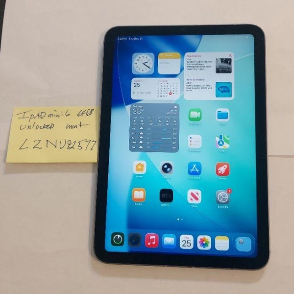 Apple iPad Mini 6th Gen - Unlocked, 64 GB, Gray, A2568