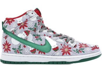 Nike SB Dunk High Concepts Ugly Christmas Sweater Grey for sale