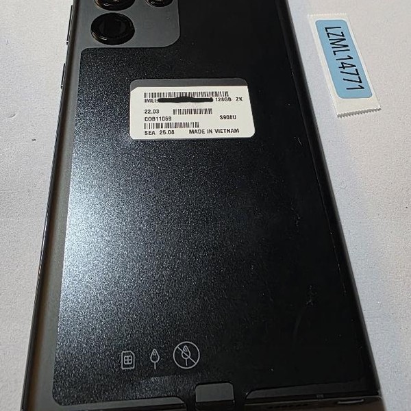 Samsung Galaxy S22 Ultra - T-Mobile, 128 GB, Black, 8 GB, SM-S908U