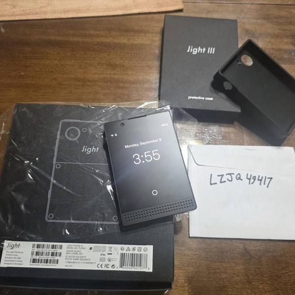 Light Phone 3 - Unlocked, Black, 128 GB, 6 GB