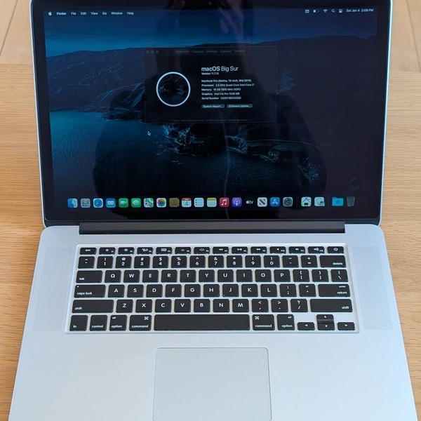 MacBook Pro 2014 (Retina) - 15 inch - 512 GB, Silver, 16 GB