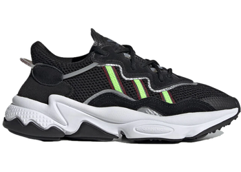 adidas Ozweego Core Black Solar Green (Youth) for sale