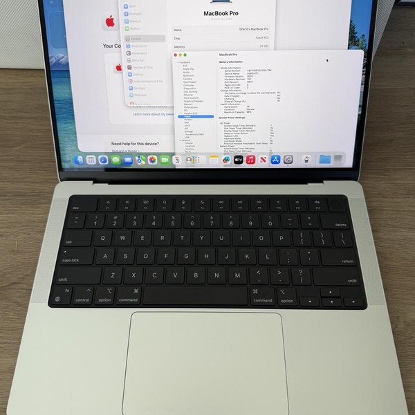MacBook Pro Late 2023 (M3) - 14 inch - 1 TB, Silver, 24 GB, Apple M3, 10-core GPU
