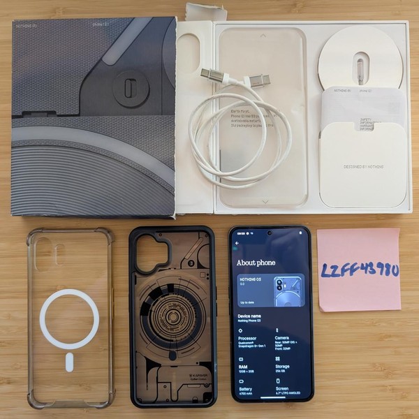 Nothing Phone (2) - Unlocked, 256 GB, Gray, 12 GB