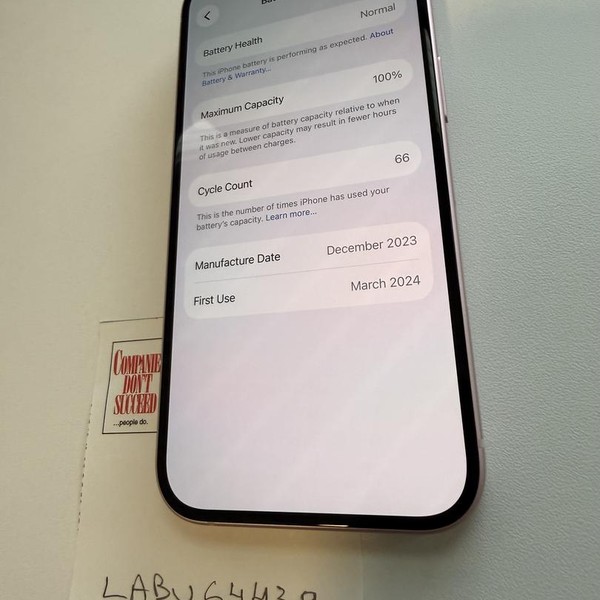 Apple iPhone 15 - Unlocked, 256 GB, Pink, A2846