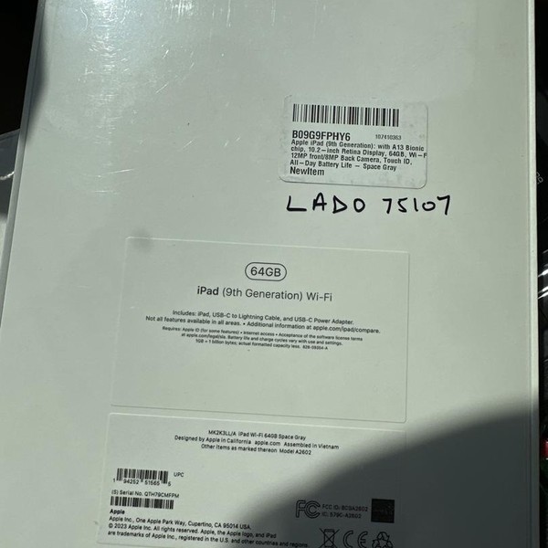 Apple iPad 9th Gen - Wi-Fi, 64 GB, Gray, A2602