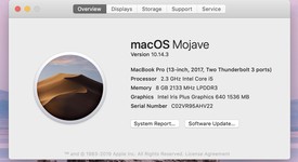 Good
													MacBook Pro 2017 (No Touch Bar) - 13" - Gray, 128 GB, 8 GB, photo 1 of 12