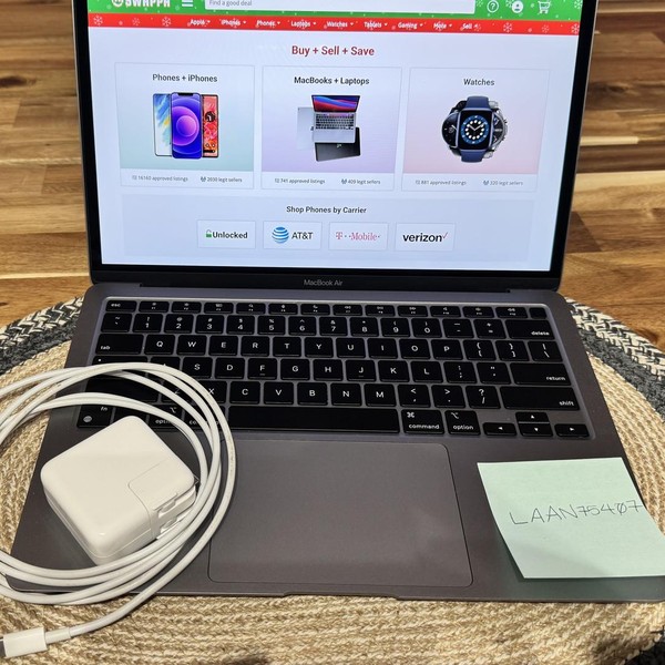 MacBook Air 2020 - 13 inch - 256 GB, Gray, 8 GB, Apple M1