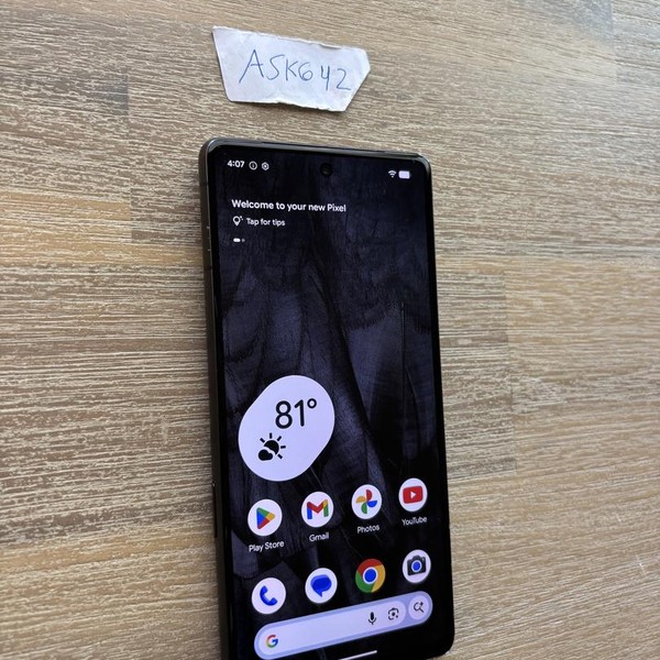 Google Pixel 7 - Unlocked, 128 GB, Obsidian, 8 GB, GVU6C, Sub-6 5G