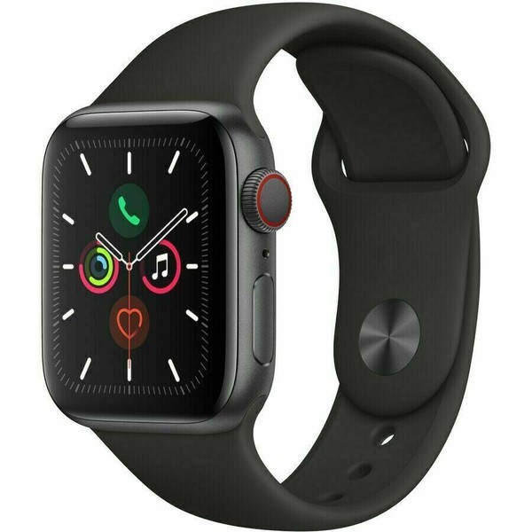 Apple Watch Series 5 44mm - Unlocked, Gray, A2095 Cellular, Aluminum