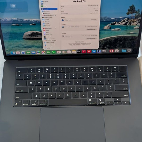 MacBook Air 2023 (M2) - 15 inch - 256 GB, Midnight, 8 GB, Apple M2