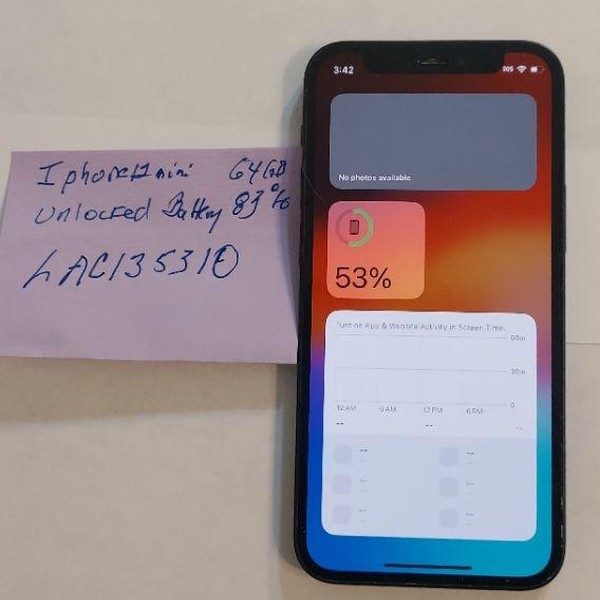 Apple iPhone 12 Mini - Unlocked, 64 GB, Black, A2176