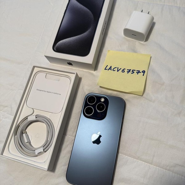 Apple iPhone 15 Pro - Unlocked, 128 GB, Blue, A2848