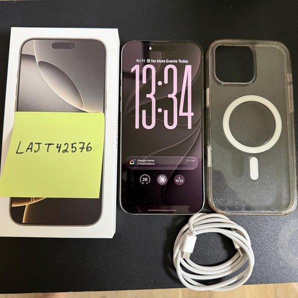 Apple iPhone 16 Pro Max - Unlocked, 256 GB, Natural, A3084
