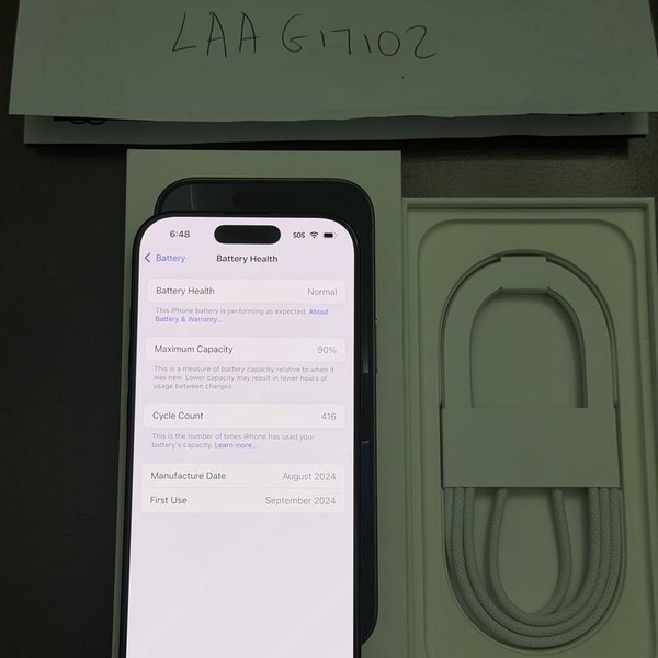 Apple iPhone 16 Pro - Unlocked, 1 TB, Black, A3083