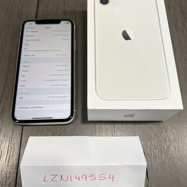Apple iPhone 11 - Verizon, 128 GB, White, A2111