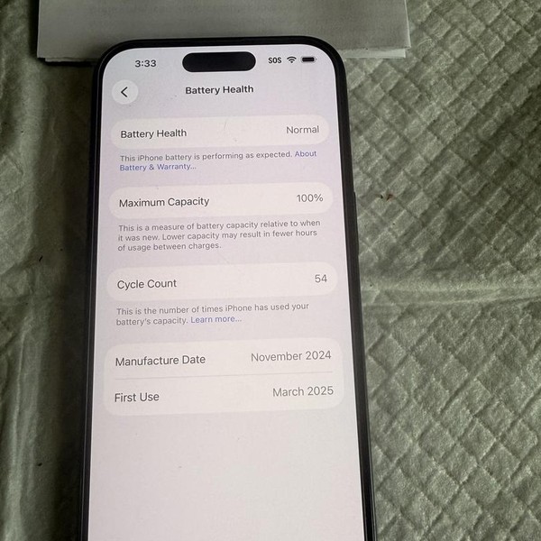 Apple iPhone 16 - Unlocked, 128 GB, Black, A3081