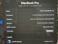 MacBook Pro 2018 (With Touch Bar) - 13"
