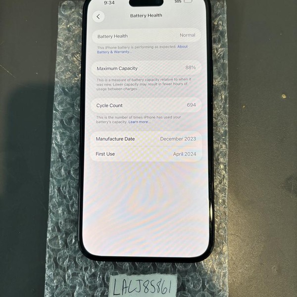 Apple iPhone 15 Plus - Unlocked, 256 GB, Black, A2847