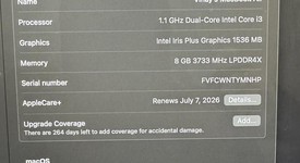 Good
													MacBook Air 2020 - 13" - I3, Silver, 256 GB, 8 GB, photo 5 of 7