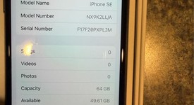 Good
													Apple iPhone SE 2nd Gen 2020 - Unlocked, Black, 64 GB, A2275, photo 1 of 9