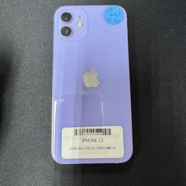 Apple iPhone 12 - Unlocked, 64 GB, Purple, A2172