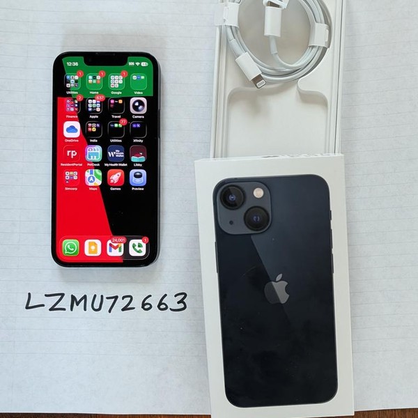 Apple iPhone 13 Mini - Unlocked, 128 GB, Midnight, A2481