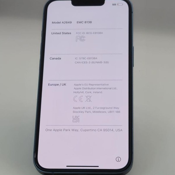 Apple iPhone 14 - Unlocked, 128GB, Blue, A2649 - LABN00131 - Swappa