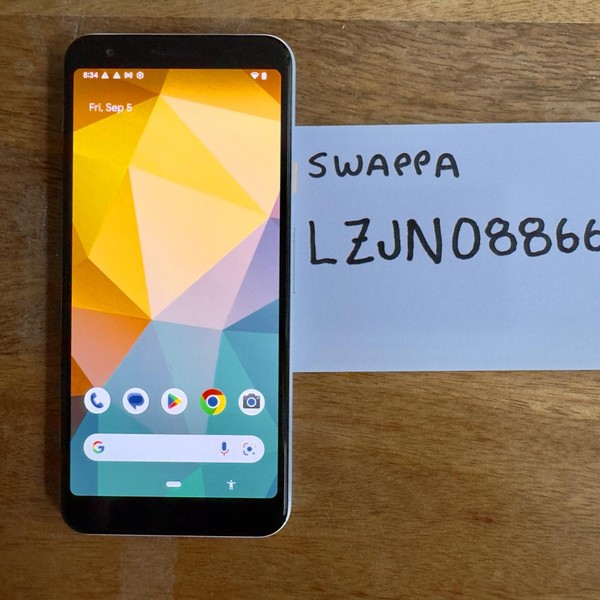 Google Pixel 3a - Unlocked, 64 GB, White, 4 GB, G020G