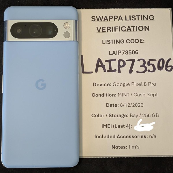 Google Pixel 8 Pro - Unlocked, 256 GB, Bay, 12 GB, G1MNW, mmWave 5G