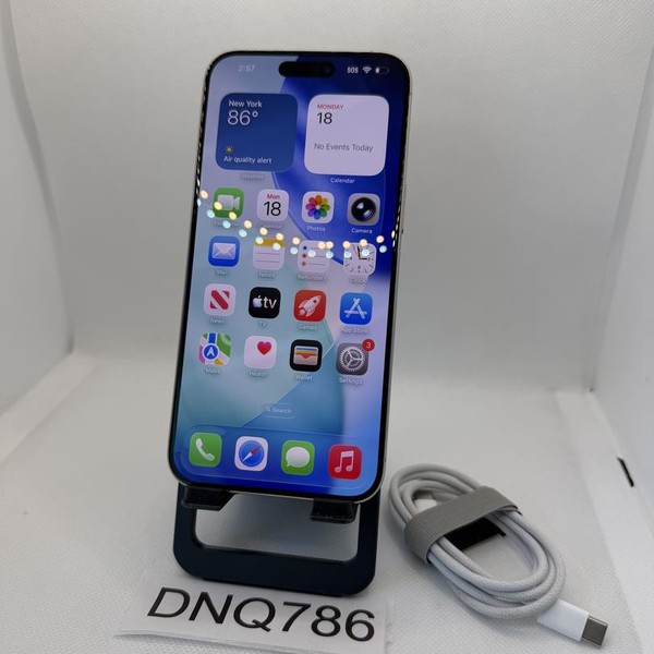 Apple iPhone 15 Pro Max - Unlocked, 256 GB, White, A2849