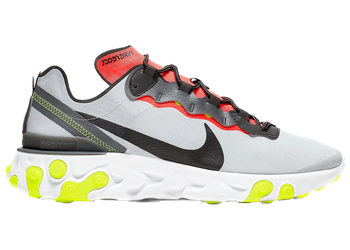 Nike React Element 55 Pure Platinum Bright Crimson Volt for sale