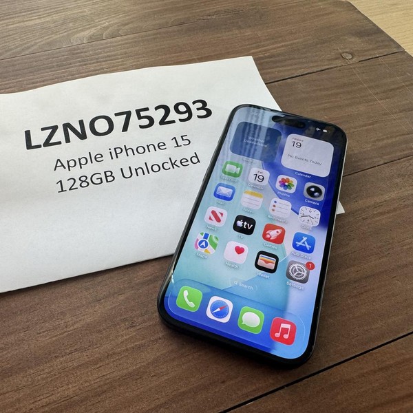 Apple iPhone 15 - Unlocked, 128 GB, Black, A2846