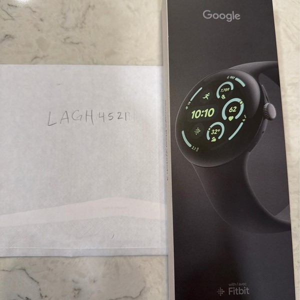 Google Pixel Watch 3 - Unlocked, Black, 45mm, LTE
