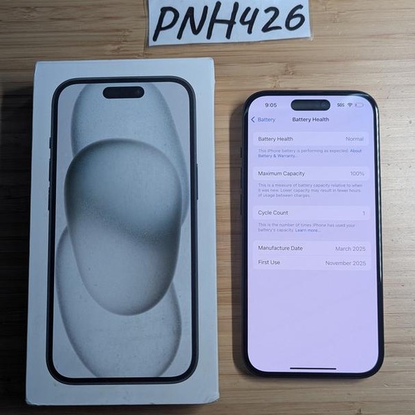 Apple iPhone 15 - Unlocked, 128 GB, Black, A2846