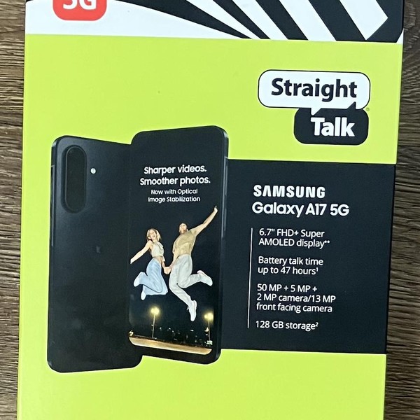 Samsung Galaxy A17 5G - Straight Talk, 128 GB, Black, 4 GB, SM-A176U