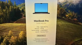 Good
													MacBook Pro Late 2023 (M3) - 14" - Apple M3 Pro 11-core, Black, 512 GB, 18 GB, 14-core GPU, photo 5 of 13